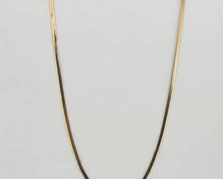 14kt snake chain necklace; 18”L