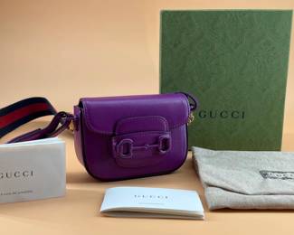 Gucci Azalea Leather Horsebit 1955 mini crossbody bag