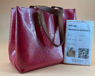 Louis Vuitton monogram Vernis Reade PM bag in dark pink