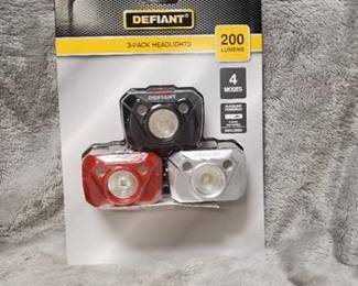 3-Pack 200-Lumens Headlights