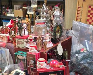 Basement right is where you will find Christmas decor.  There is a huge amount, modern and vintage..