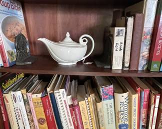 Hall teapot, cook books