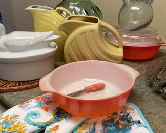 Fire King casseroles, Hall pitcher