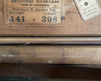 Bookcase label