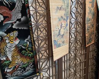 4 panel wooden screen