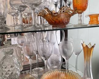 Marigold carnival glass