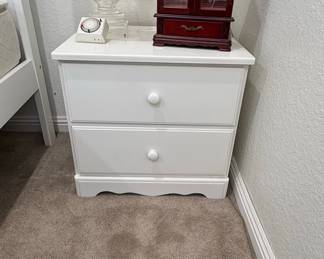 Prepac Astrid 2-Drawer Nightstand, Crystal White