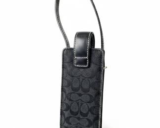 Coach Signature C Monogram Phone Case with Strap