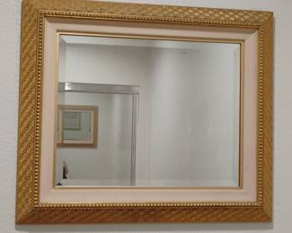 Ornate Gold Gilt Mirror with Textured Frame