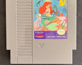 Disney's The Little Mermaid NES Game Cartridge