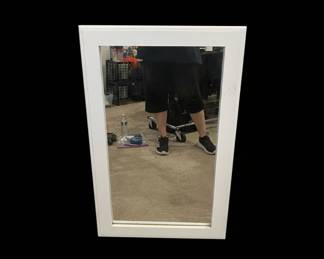 White Wood Framed Wall Mirror