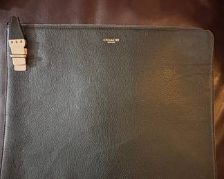 Coach Crosby Push Lock Leather Portfolio