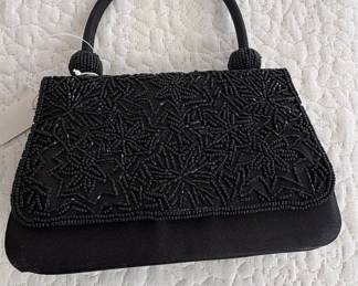 Black Beaded Evening Clutch