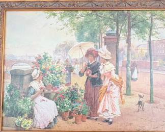Alfred Augustus Glendening Jr. - "The Flower Seller" print