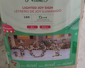 Holiday Living Lighted Joy Sign