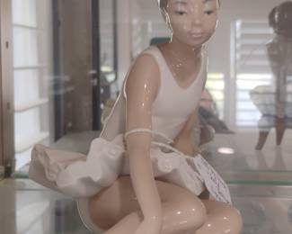 Nao by Lladro Seated Ballerina Porcelain Figurine