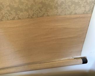 #42	Silk Wall hanging of couple Raking - one of 8 immortals - early 20th Century - As is torn at very bottom where it attahes - 19x77	 $300.00 