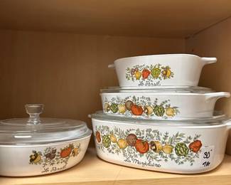 #140	Set of Corning Ware 7 pc - Veggies	 $30.00 