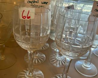 #67	Set of 4 Cut Crystal Wine Glasses	 $20.00 