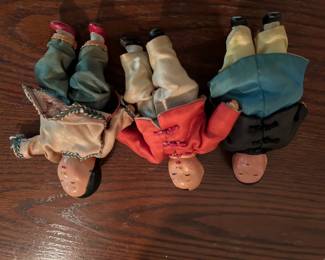 #38	Mica-Le Pa, Sonny and Ma Small Asian vintage Figures - set of 3 - 6" tall	 $65.00 