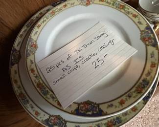 #117	25 pcs of TK Thun Savoy" AS IS - Small chips, cracks, crazing	 $25.00 