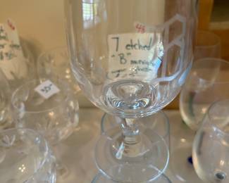 #47	Set of 4 Cut Crystal Small Goblets	 $35.00 