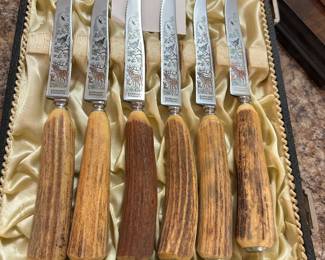 #138	Solingen Germany Antler - 6 pc knife set	 $40.00 