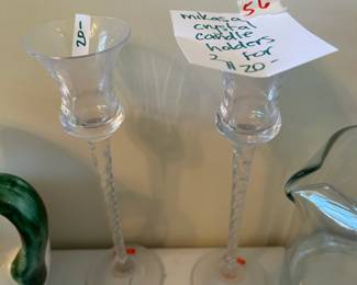#56	Mikasa Crystal Candle Holders - Set of 2	 $20.00 