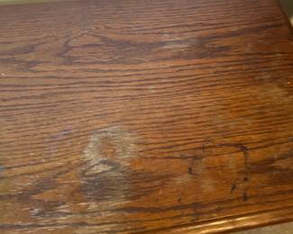 #34	Wood 2 Drawer End table (as is finish) - 29x16x26	 $35.00 