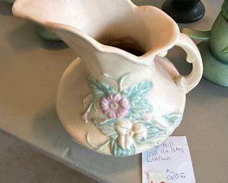 #103	Hull USA Pottery Wildflower Pitcher	 $20.00 