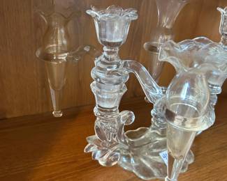 #101	Candle Holder (7 pc Set) (one has a small Crack) 	 $40.00 