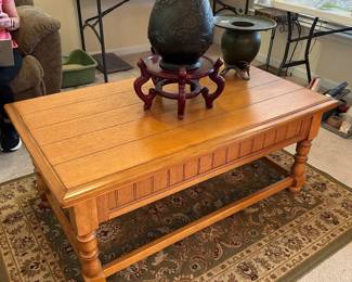 #44	Oak Coffee Table w/2 drawers - 48x28x19	 $75.00 