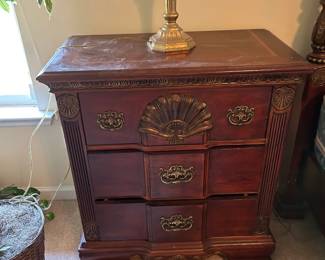 #82	Wood Bedside Table w/3 Drawers - 30x16x33	 $175.00 