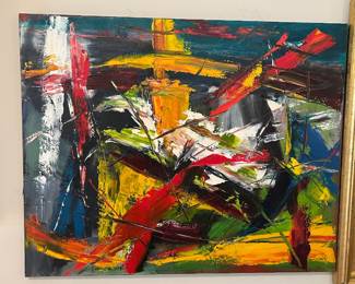 #64	Absract Art of J Browne - Signed - 30x24 - not framed	 $100.00 