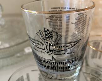 #78	Set of 6 "Indy" Indianopolis 500 Speedway Glasses 	 $40.00 