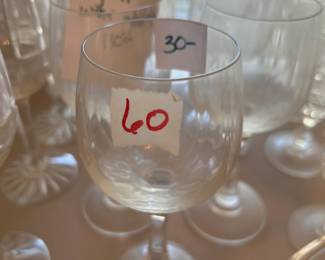 #60	Set of 7 Small Crystal Goblets	 $30.00 