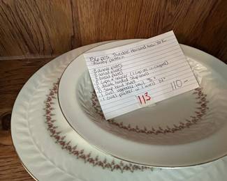 #113	Theodore Haviland New York "Ashley" Pattern - approx 56 pieces	 $110.00 