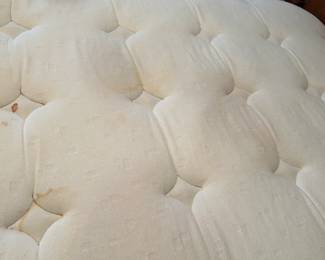 #10	Full size head board	 $75.00  #11	Full size as is mattress and box spring by Sealy Pillowtop. Stained	 $10.00 