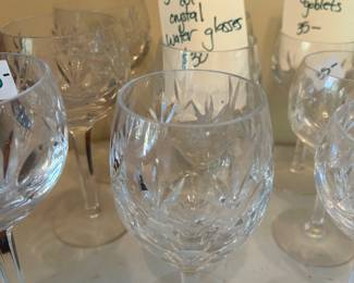 #46	Set of 3 Cut Crystal Wine Glasses	 $30.00 