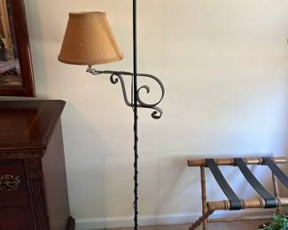 #84	Iron Floor Lamp w/Single Candle Light - 60"	 $75.00 
