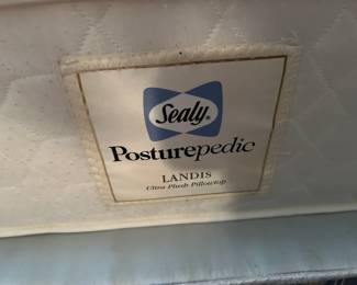 #10	Full size head board	 $75.00  #11	Full size as is mattress and box spring by Sealy Pillowtop. Stained	 $10.00 