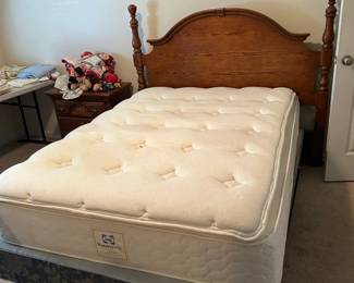 #10	Full size head board	 $75.00  #11	Full size as is mattress and box spring by Sealy Pillowtop. Stained	 $10.00 
