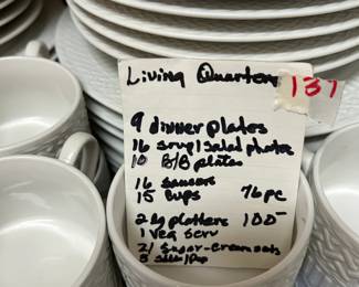 #139	Living Quarters China - Mixed set 	 $100.00 