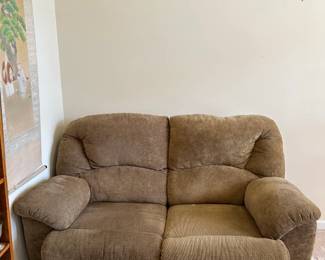 #1	Double recliner love seat 64" long	 $75.00 
