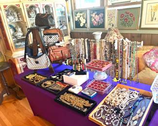 Costume jewelry and designer handbags