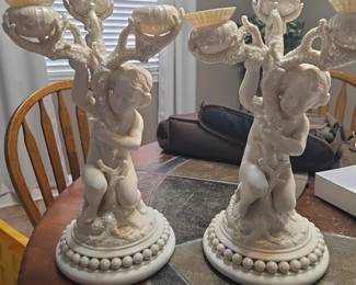 Vintage Belleek Candelabras