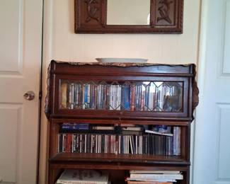 Barrister Bookshelf w Rococo mirror