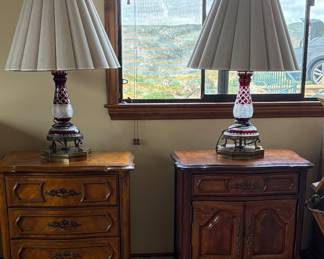 End tables - two Russian lamps