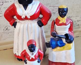 RARE! Vintage Old Cast Iron  Aunt Jemima Banks! Wow!
