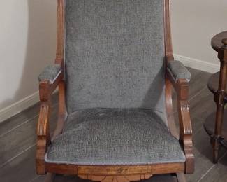 Antique Rocker. Newly Upholstered